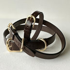 Classic Leather Collar - XS, Brown image
