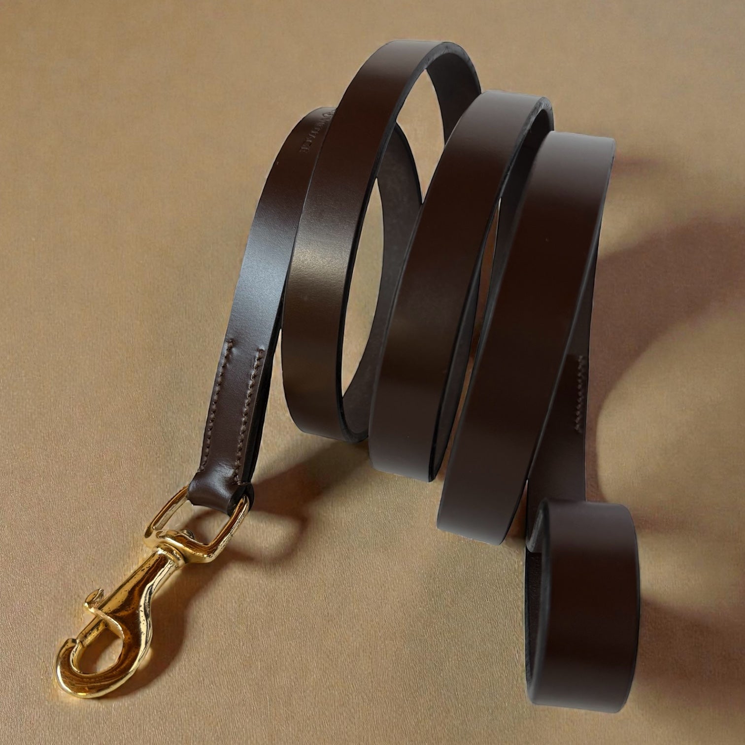 Classic Leather Leash - Large (3/4"), Brown image