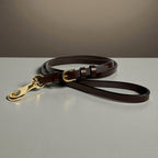 Rein Style Leather Leash - Brown image